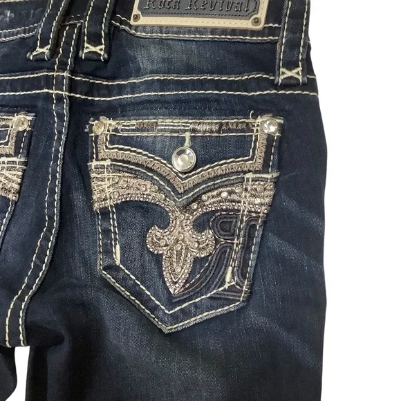Rock Revival Claret Mid-rise Skinny Jeans Sz 24